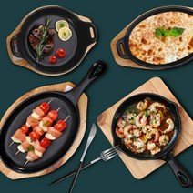 리빙 국산 캠핑 네모 무쇠 팬 후라이팬 프라이팬 주물팬 고기 스테이크 불판 삼겹살불판 그리들, 본상품선택, 원형 후라이팬(10인치)