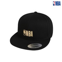 [NBA] NBA 로고메탈 장식 스냅백 HYFLAT_H CAP_HC175_블랙, 블랙/F