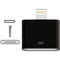 COVS 라이트닝 투 30핀 어댑터 ，Apple MFi 인증 아이폰 8핀 남성 여성 충전 싱크 컨버터 커넥터 호환 1313P1211X876P5S6아이패드아이팟오디오 없음, Black