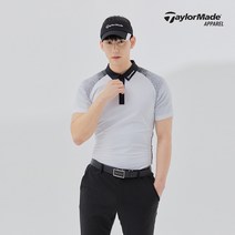 남성 니트 소매 포인트 하이브리드 카라 반팔 티셔츠 TMTYL2147-100