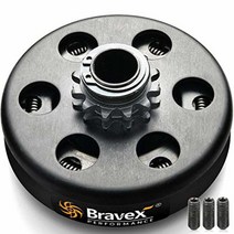 Bravex 원심 클러치 고 카트 1.9cm(34인치) 보어 10 톱니 #4041420 체인 펀 미니 바이크 업그레이드, 12t(for 35)