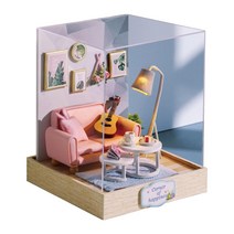 Fulltem DIY 미니어처 하우스 집 200여종 ( 한글설명서 포함) 키트, 001. 리빙룸