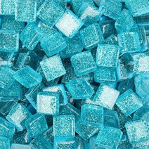 취미 재료 공예 모자이크 50 pcs diy 다채로운 반짝이 유리 돌 타일 자갈 퍼즐 만들기 10*10mm, 18