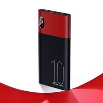 30000mAh 보조베터리 듀얼 USB 빠른 충전 디지털 디스플레이 외부 배터리 경량 휴대용 아이폰 Xiaomi, 30001 mAh-50000 mAh, red