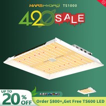 식물재배기 스마트팜 수경재배기 파종트레이 MarsHydro TS 1000W 디밍 가능 Led 성장 조명 전체 스펙트럼 실내 식물 수경 재배 시스템 텐트 램프 양자 보드, [03] TS 1000