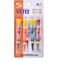 스프링 골프티 코비스 VS101-7(롱티 76mm + SS티 39mm 4개입), 랜덤색상