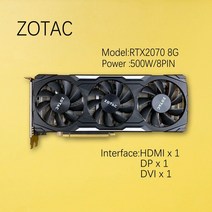 ZOTAC Geforce NVIDIA RTX2060Super 8G RTX2070 2070Super 2080 RTX2080Super 2080TI 11G 비디오 카드 그래픽 카드 G, RTX2070 8G 2