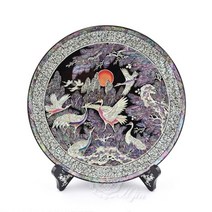 기타 바보사랑[에이치진]H.jin 나전칠기 자개 쟁반 30cm (송학), 상세 설명 참조