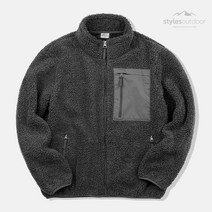 스타일에스 남성 뽀글이 양털 플리스 퍼안감 집업 겨울 자켓 후리스 점퍼