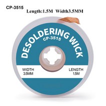 No-Clean Solder Wick Desolder 솔더링 와이어 브레이드 플럭스 디 리무버 툴 용접 솔더 서커, 05 3.5mm
