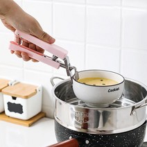 깔끔 스텐 주방집게 뚝배기 냄비 불판 주방용 악어 실리콘 집게, 색상랜덤