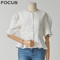 포커스 콩단추퍼프블라우스/FM2D7BL0325P