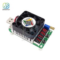 전압계 전력계LD25 USB 전자 부하 저항 Led 디지털 전류계 전압계 방전 배터리 테스트 조정 가능한 측정기, [01] LD25 4A 25W, 01 LD25 4A 25W