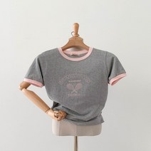 코코젠 메이츤 배색 라인 테니스 반팔 티셔츠
