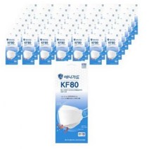 애니가드 황사마스크 대형 KF80, 50개입, 1개, 흰색