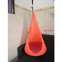 그네의자 회전 나무 만들기 라탄 원목 야외 행잉 흔들 아이 매달려 포드 스윙 의자 팽창기 에어 쿠션 교수, 01 주황색