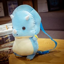 귀여운 티라노사우르스 트리케라톱스 배낭 공룡인형 애착인형 책가방, AB