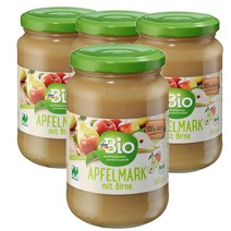 디엠바이오 dmBio apple jam with pear 독일 배를 넣은 사과잼 360g, 4팩
