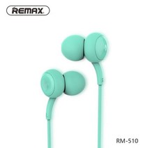 Remax RM-510 유선 헤드폰 터치 음악 소음 감소 고품질 이어폰 스포츠 Headest 3.5mm 범용 잭 (마이크 포함), Blue