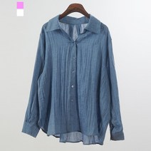 여성 플리츠 셔츠 블라우스