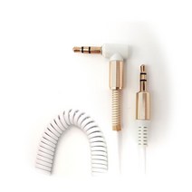 mp3 mp4 전차종 차량용 오디오 AUX 케이블 젠더 연결, 그린