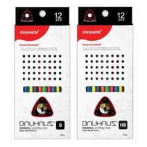 기타 바보사랑[펜스테이션]모나미 바우하우스 삼각 연필 12본, 도우몰 B