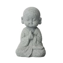 사암 부처님 스님 동상 인형 부처님 공예 장식품 데스크탑 사무실 장식 조각 컬렉션을위한 귀여운 작은 차, 함께 손