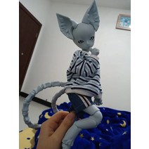 체스판 HeHeBJD 1/6 드림 고양이 판타지 수지 bjd 무료 눈 생일 선물, 08 Brown_01 Face make up