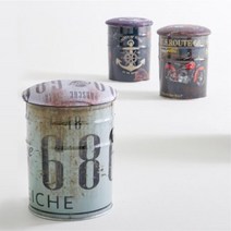 빈티지 술집 레트로 철제깡통 수납의자 보조스툴 쇼파 낮은 미니 소파 학원 식당, 마린
