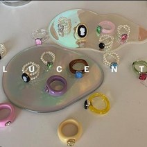 여자 아크릴 링 유니크 반지 가로수길 한남동 홍대 강남 편집샵 스타일 LA-000017905