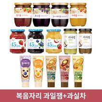 복음자리 과일잼+과실차 (딸기 사과 유자 모과 생강 대추 배도라지), 짜먹는 과일잼, 짜먹는 사과버터잼 100g