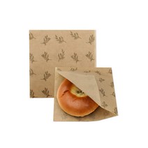 [호떡포장지] 노루지 L자봉투 200매 13x13 15x15 샌드위치 포장지 햄버거 토스트 와플 쿠키 빵 베이킹 종이 포장
