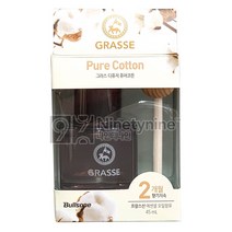 정품 불스원 그라스 디퓨저 방향제 45ml 105ml 로베르타 디퓨져, 그라스 디퓨져 퓨어코튼 45ml, 1개