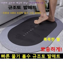 [돈쭐스토어] 파스텔 규조토 욕실 발매트 친환경 3세대 초강력 흡수 화장실 빨아쓰는 미끄럼방지 빠른건조 손쉬운세척 집들이선물 자취생필수템, 브라운 원형