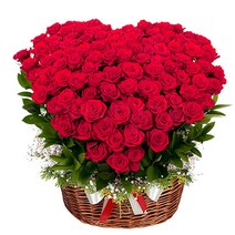 플라워리퍼블릭 레드하트장미100송이꽃바구니 ej1 꽃바구니 프로포즈