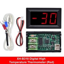 [무료배송]산업용 고온 K-타입 M6 열전대 온도계 12V 디지털 온도 측정기 테스터-30 ~ 800 도 온도 기록계, 01 빨간