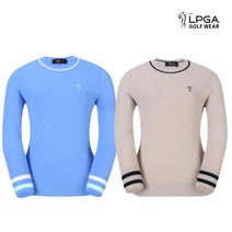 LPGA 골프웨어 여성 니트 라운드 스웨터 L231KT601P