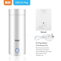 miui 400ml 전기 컵 전기 주전자 보온병 컵 가열 뜨거운 물 끓는 커피 차 냄비 주방 가전 열 열, 유럽 ​​연합, 우리를