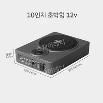 자동차 스피커 서브 우퍼 카스피커 카오디오 초박형 튜닝, 10인치 알루미늄