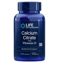 Life Extension Calcium Citrate with Vitamin D 라이프익스텐션 구연산칼슘 200캡슐 1개