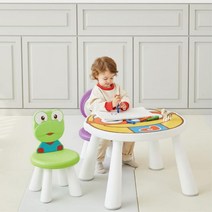 저소음 뽀로로 원형책상 크롱의자세트 아기의자 테이블의자 유치원