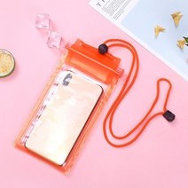 패들보드 SUP 서핑 보드 범용 방수 가방 낚시 스탠드 업 패들 투명 휴대 전화 케이스 수중 비디오 보호, orange