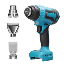 열풍기 가정용 히팅건 히터건 DeWalt/Makita용 무선 히트 건 18V 배터리 충전식 휴대용 전기 핫 에어 머신 2/3/5 노즐 전동 공구, CHINA_300W 3 Nozzles, 300W 3 Nozzles