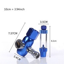수족관 시스템 CO2 레귤레이터 체크 밸브 비복귀 버블 카운터 감압 게이지 솔레노이드 어항 식물용, [01] 파란