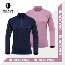 블랙야크 여성 집업티셔츠 기능성 긴팔 기모 등산복상의 B스토마집업티셔츠 1BYTSF2504
