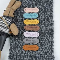 고급 미니 핸드메이드 문구 스웨이드 직조 라벨 라밸 패치 DIY 손 뜨개 자수 퀼트 양모 펠트 목도리 장갑 지갑 포인트 데코 장식 파란색 청색