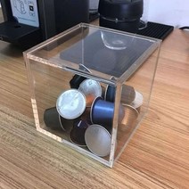 조립식앵글 무볼트 선반 경량랙 제작 창고 투명 아크릴 커피 캡슐 보관 박스 홀더 10cm 뚜껑 상자 가정, 한개옵션1, 한개옵션0