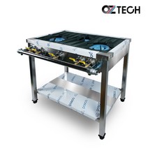 오즈테크 업소용 900 테이블렌지 3구 친환경 가스렌지 간택기 간데기 화구 세라믹 버너 인터넷 전용 모델, LNG, 900 테이블렌지 3구 1세대 무쇠버너