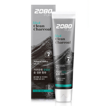 2080 퓨어 블랙 차콜민트 치약, 120g, 5개