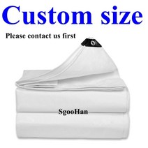 흰색 PE 타포린 방수 천 야외 가든 가제보 파라솔 저가형 원두막 홍보 천막 리조트 대형 야외용 발코니 가림막 이동식 트럭 CANOPYS 정원 즙이 많은 식물 커버 애완 동물 집, Custom size